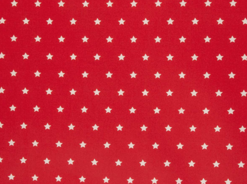 Beschichtete Baumwolle Sterne Rot